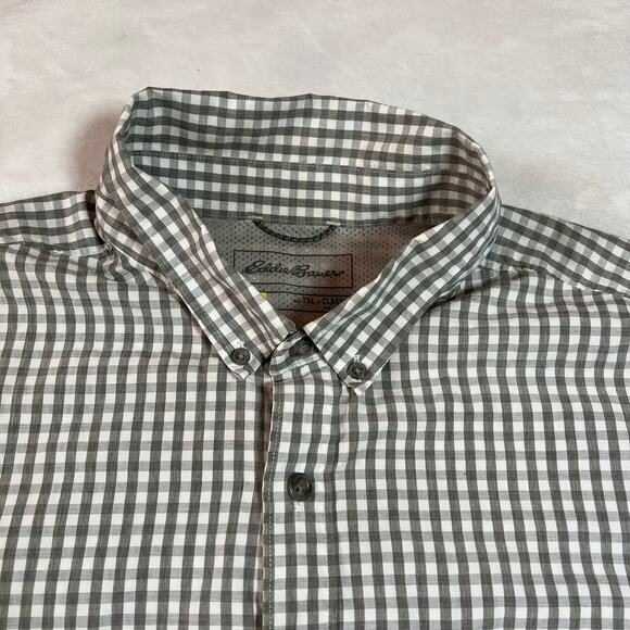 Eddie Bauer Men's Travex Classic Gingham Short Sleeve Button Down Shirt Size TXL - Picture 3 of 8